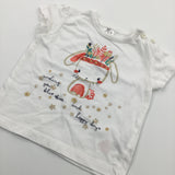 'Wishing You Blue Skies…' Rabbit with Headdress White T-Shirt - Girls 3-6 Months