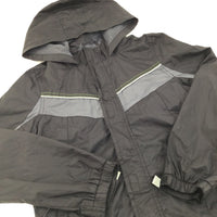 Black & Grey Lightweight Jacket - Boys 9-10 Years