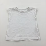 White T-Shirt - Girls 3-6 Months