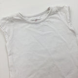 White T-Shirt - Girls 3-6 Months