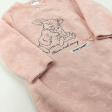 Peter Rabbit Pink Fleece Onesie - Girls 3-6 Months