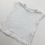 White T-Shirt - Girls 3-6 Months