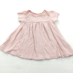 Coral Pink & White Striped Jersey Dress - Girls 3-6 Months