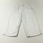 White Lined Corduroy Trousers - Girls 12 Months