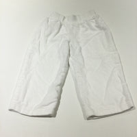 White Lined Corduroy Trousers - Girls 12 Months