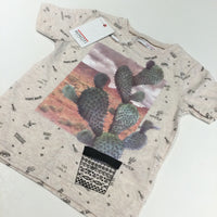 **NEW** 'Desert Life' Cactus Oatmeal T-Shirt - Boys 18-24 Months