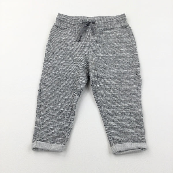 Grey Textured Jersey Trousers - Boys 12-18 Months