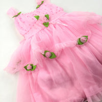 Flowers Pink Princess Dress - Girls 18-24 Months (Approx)