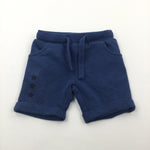 Stars Navy Thick Jersey Shorts - Boys 6-9 Months