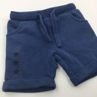 Stars Navy Thick Jersey Shorts - Boys 6-9 Months