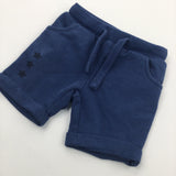 Stars Navy Thick Jersey Shorts - Boys 6-9 Months