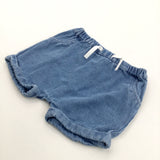 Light Blue Denim Shorts - Girls 12-18 Months