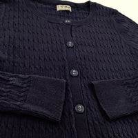 Navy Patterned Knitted Cardigan - Girls 9-10 Years