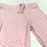 Pink & White Spots Lightweight Jersey Trousers - Girls 6-9 Months