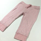 Pink & White Spots Lightweight Jersey Trousers - Girls 6-9 Months
