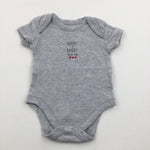 'Mummy + Daddy Love Me!' Grey Short Sleeve Bodysuit - Boys Newborn