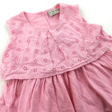 Broderie Flowers Cotton & Jersey Dress - Girls 6-9 Months
