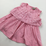Broderie Flowers Cotton & Jersey Dress - Girls 6-9 Months
