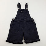 Black Denim Short Dungarees - Girls 10 Years