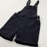 Black Denim Short Dungarees - Girls 10 Years