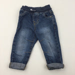 Blue Jeans with Elastic Waist - Boys 12-18 Months