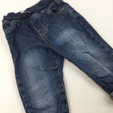 Blue Jeans with Elastic Waist - Boys 12-18 Months