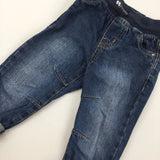 Blue Jeans with Elastic Waist - Boys 12-18 Months