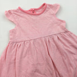 Pink & White Striped Lightweight Jersey Dress - Girls 6-9 Months