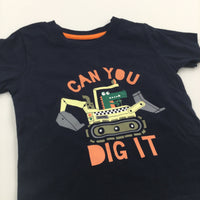 'Can You Dig It?' Crocodile Navy T-Shirt - Boys 9-12 Months