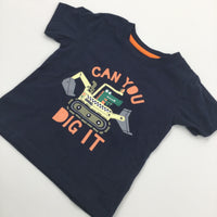 'Can You Dig It?' Crocodile Navy T-Shirt - Boys 9-12 Months