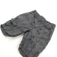 Palm Trees & Sunglasses Grey Lightweight Cotton Shorts - Boys 18-24 Months