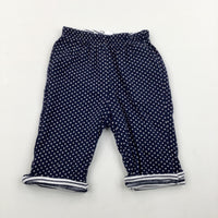 Stars Navy & White Joggers - Boys Newborn