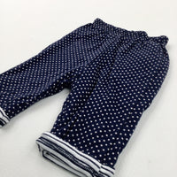 Stars Navy & White Joggers - Boys Newborn