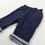 Stars Navy & White Joggers - Boys Newborn