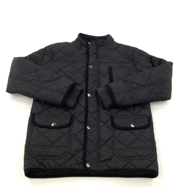 Black Quilted Jacket - Boys 10-11 Years
