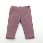 Dark Lilac Leggings - Girls Newborn