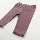 Dark Lilac Leggings - Girls Newborn