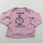 '…Little Miss Princess' Glittery Pink Pyjama Top - Girls 9-12 Months