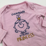 '…Little Miss Princess' Glittery Pink Pyjama Top - Girls 9-12 Months