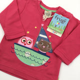 **NEW** Frugi Owl & Pussycat Pink Long Sleeve Top - Girls 3-6 Months