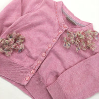 Flowers Pink Cardigan - Girls 12-18 Months