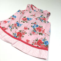 Roses Pink Spotty Cotton Dress - Girls 0-3m