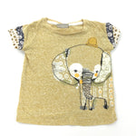 Elephant Yellow T-Shirt - Girls 12-18 Months