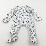 Mickey Mouse & Friends Black, White & Gold Babygrow - Boys/Girls 0-3 Months