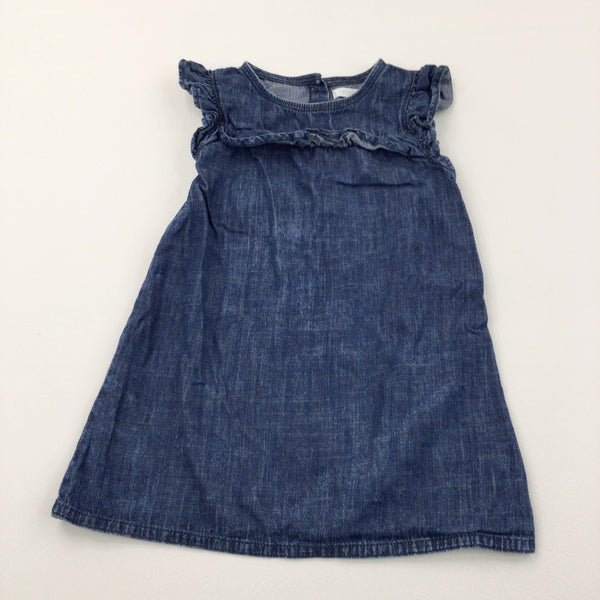 Dark Blue Lightweight Denim Dress - Girls 2-3 Years