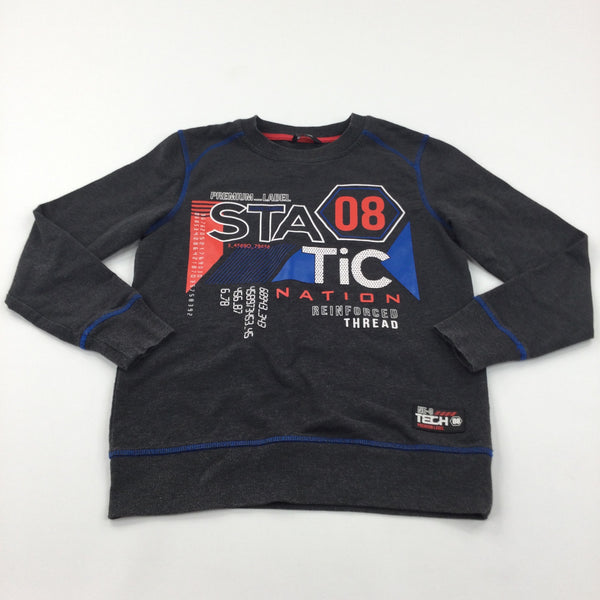 'STA 08' Charcoal Grey Sweatshirt - Boys 9-10 Years