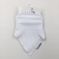 **NEW** 3 Pack White Dribble Ons Bibs - Boys/Girls One Size