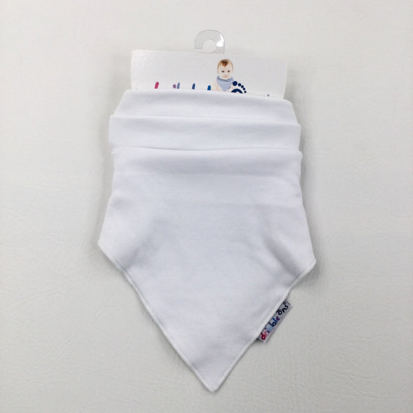 **NEW** 3 Pack White Dribble Ons Bibs - Boys/Girls One Size
