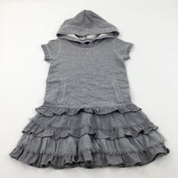 Grey Hooded Dress - Girls 10-11 Years
