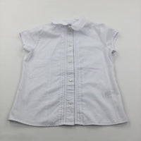 White Blouse with Frill Detail - Girls 10 Years
